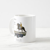 Tasse, peruanisches Paso Pferd u. Reiter auf Kaffeetasse (Vorderseite Links)