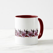 Tasse - Pflaumenblüten auf der Maroon-Linie (VorderseiteRechts)