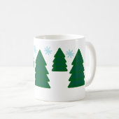 Tasse - Pinienbäume mit Schneeflocken (VorderseiteRechts)