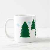 Tasse - Pinienbäume mit Schneeflocken (Links)