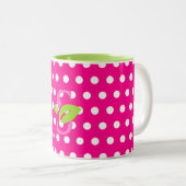 Tasse Pink Polka Dot Logo Design (VorderseiteRechts)