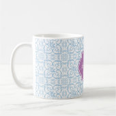 Tasse Placid Blue Damask Monogram (Links)