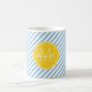 Tasse Placid Blue Strip Monogram