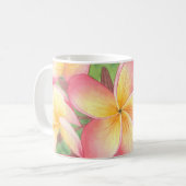 Tasse Plumeria Wasserfarben (Vorderseite Links)