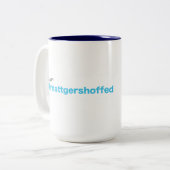 Tasse - Podcast-Logo und #mattgershoffed (Vorderseite Links)
