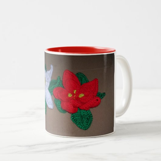 Tasse - Poinsettia Dekorationen (VorderseiteRechts)