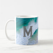 Tasse-Pokal-Surf-Design mit Monogramm-Geschenk Kaffeetasse (Links)
