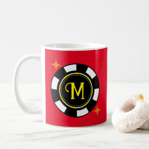 Tasse - Poker Personalisiert (Initial hinzufügen)