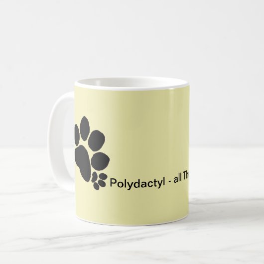Tasse - Polydaktylpappdrucke (glatt) (Vorderseite Links)