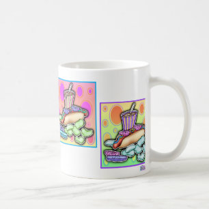 Tasse - Pop Art Hot Dog mit Chips und einem Geträn