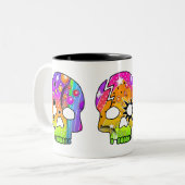Tasse - POP-KUNST-SCHÄDEL (Vorderseite Links)