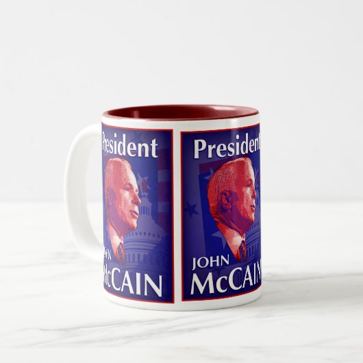 Tasse Präsidenten-John McCain (Vorderseite Links)