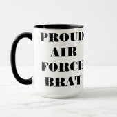 Tasse Proud Air Force Brat (Links)