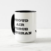 Tasse Proud Air Force Veteran (Vorderseite Links)