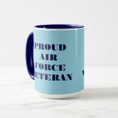 Tasse Proud Air Force Veteran (Vorderseite Links)