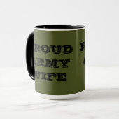 Tasse Proud Army Ehefrau (Vorderseite Links)