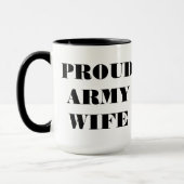 Tasse Proud Army Ehefrau (Links)