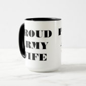 Tasse Proud Army Ehefrau (Vorderseite Links)