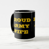 Tasse Proud Army Ehefrau (Vorderseite Links)
