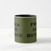 Tasse Proud Army Retiree (Zentrum)