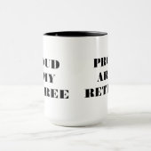 Tasse Proud Army Retiree (Zentrum)