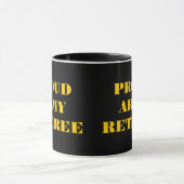 Tasse Proud Army Retiree (Zentrum)