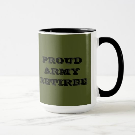 Tasse Proud Army Retiree (Rechts)