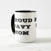 Tasse Proud Navy Mama (Vorderseite Links)