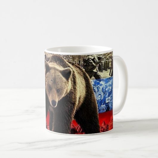 Tasse Putin auf Bär (VorderseiteRechts)