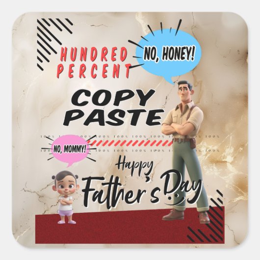 Tasse Quadratischer Aufkleber (Vorderseite)