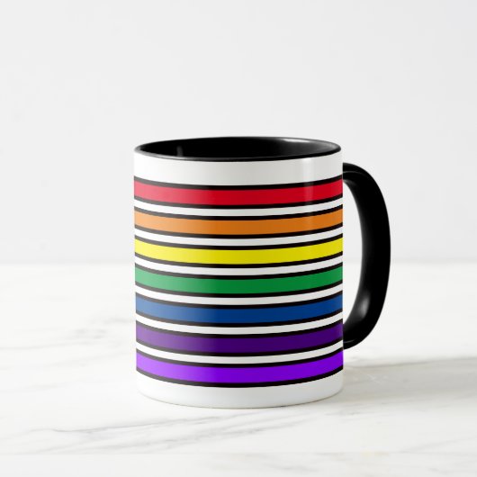 Tasse - Rainbow-farbene Bars (VorderseiteRechts)