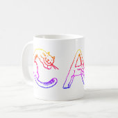 Tasse - Rainbow-KATZE (Vorderseite Links)