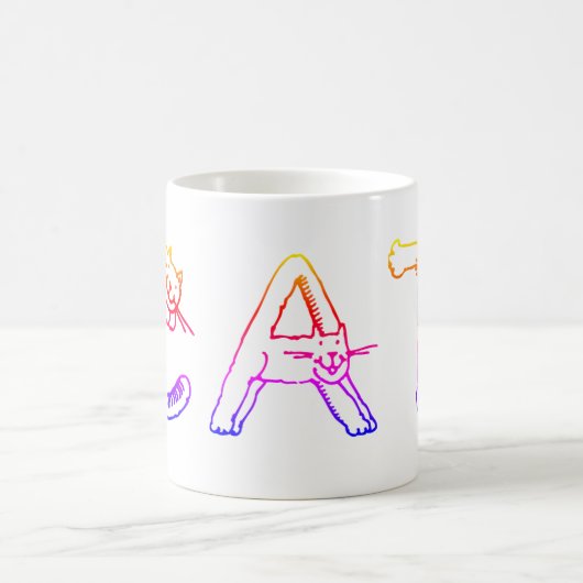 Tasse - Rainbow-KATZE (Mittel)