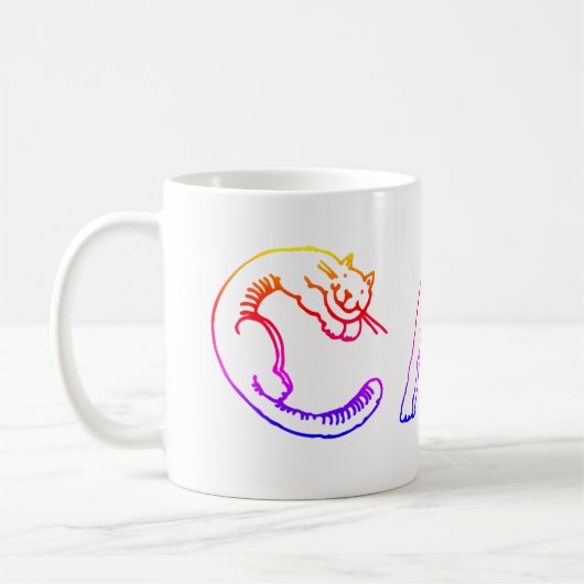 Tasse - Rainbow-KATZE (Links)