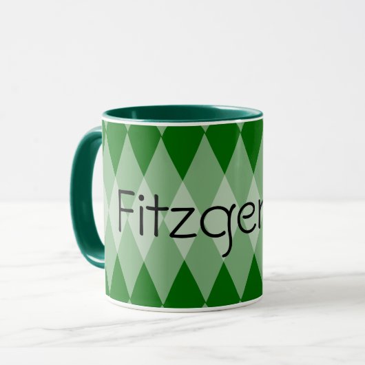 Tasse - Raute mit Name (Vorderseite Links)