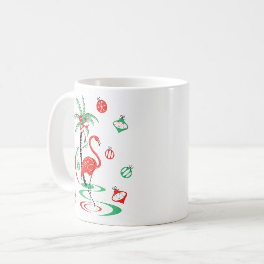 Tasse "Red Christmas Flamingo Baubles" (Vorderseite Links)