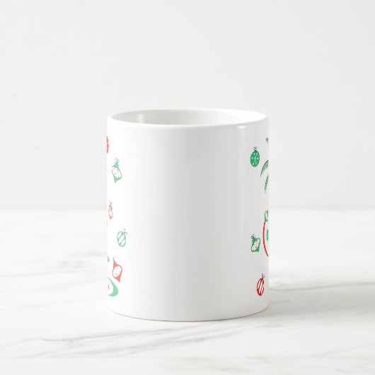 Tasse "Red Christmas Flamingo Baubles" (Mittel)