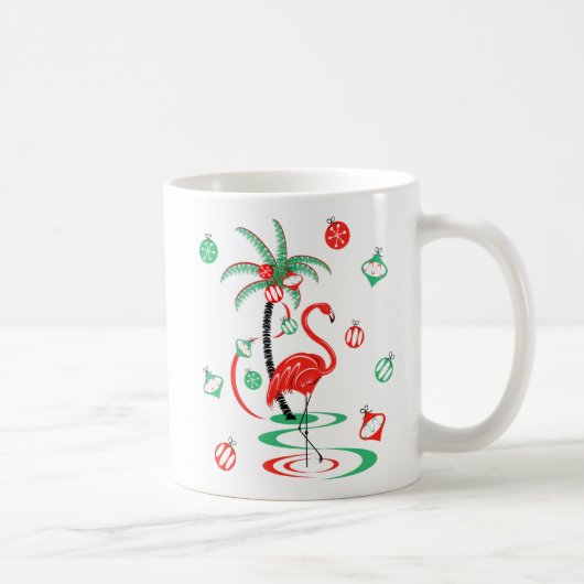 Tasse "Red Christmas Flamingo Baubles" (Rechts)