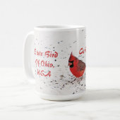 Tasse "RED KARDINAL, STAAT VORD OF OHIO" (Vorderseite Links)