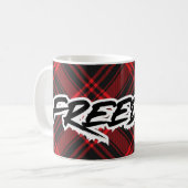 Tasse "Red Kariert Freedom" (Vorderseite Links)