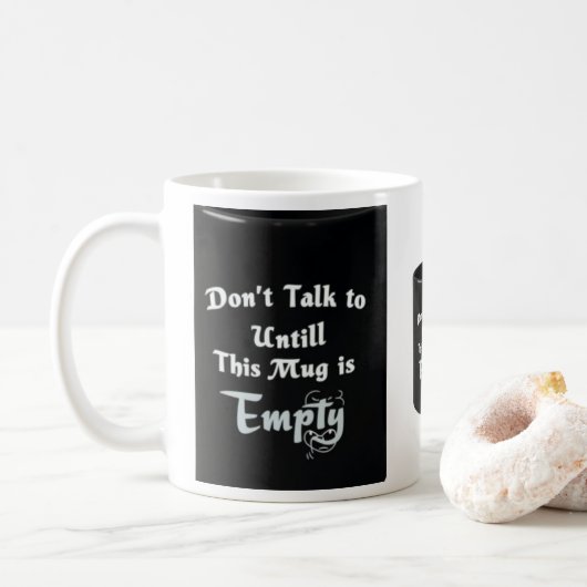 Tasse 'Red nicht mit mir' – Sarkastischer Kaffeebe (Mit Donut)