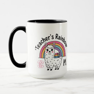 Tasse "Regenbogen des Lehrers" - Niedlicher Lama, 