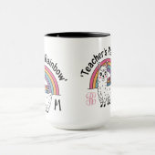 Tasse "Regenbogen des Lehrers" - Niedlicher Lama,  (Zentrum)