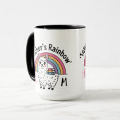 Tasse "Regenbogen des Lehrers" - Niedlicher Lama,  (Vorderseite Links)