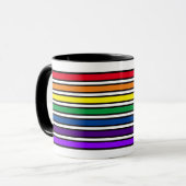 Tasse - Regenbogenfarbene Balken (Vorderseite Links)