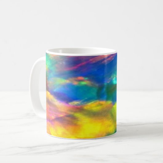 Tasse - Regenbogenopal (Vorderseite Links)