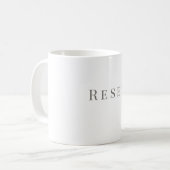 Tasse „Reset“ – Minimalistisches Typografie-Design (Vorderseite Links)