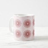 Tasse Retro Floral, Maroon (Vorderseite Links)