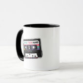Tasse 'Rewind Your Mind Retro 90s Audio Cassette' (Vorderseite Links)