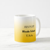 Tasse - Rhode Island Staat Karte mit Stadt (VorderseiteRechts)